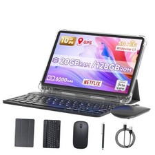 128GB Tablet PC 10 inch Android 15.0, Android Tablets, DDR4 4GB RAM 16GB Black