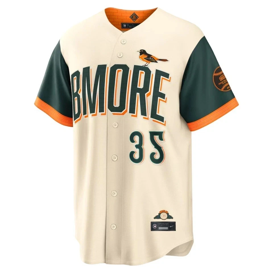 Men's Orioless Cream 2026 City Connect Stadium All Printed Baseball Jersey