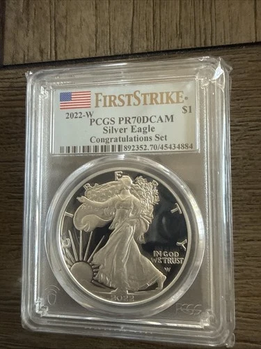 2022-W Proof $1 American Silver Eagle Congratulations Set PCGS PR70 FS