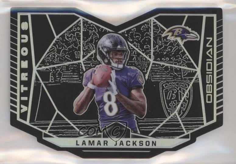 Lamar Jackson Panini Obsidian Vitreous Die-Cuts #VI4 Base
