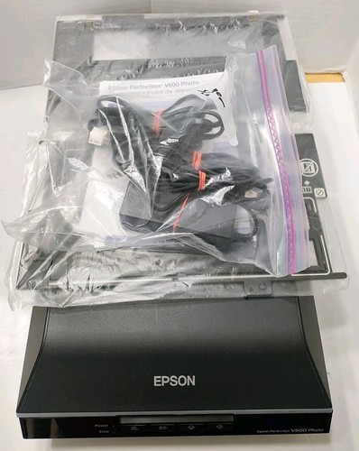 Epson Perfection V600 Color Photo, Film Scanner With Original Accessories