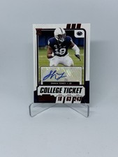 2021 Contenders Draft Picks College Game Ticket Red Shaka Toney Rookie Auto RC