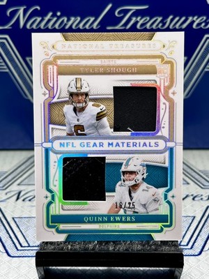 2025 National Treasures Tyler Shough & Quinn Ewers Holo Silver Gear Combo/25  