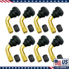 8pcs Tubeless Tire Valve Stem Pvr70 90 Degree Bent Brass Stem Snap-in Rubber B 8pcs Tubeless Tire Valve Stem Pvr70 90 Degree Bent Brass Stem Snap-in Rubber B