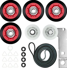 Maytag MED6630HW0 Dryer Rollers Pulley Bracket Belt Kit