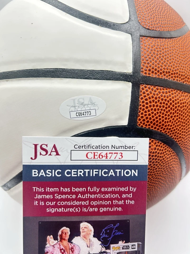 Baloncesto firmado por Grant Hill Duke Blue Devils panel blanco autografiado certificado de autenticidad JSA Foto 4 de 4