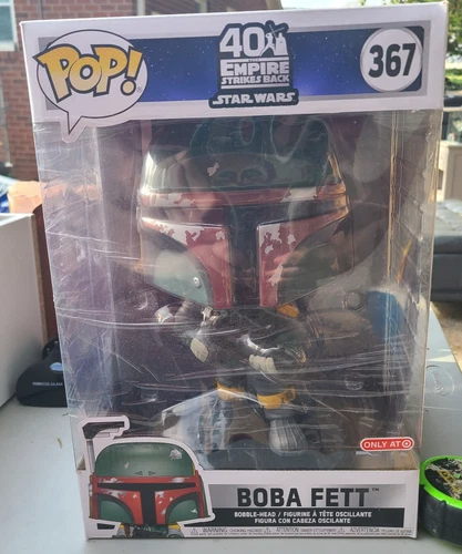 Funko Pop! Jumbo 10" Star Wars  Boba Fett #367 Target Exclusive 40th Anniversary