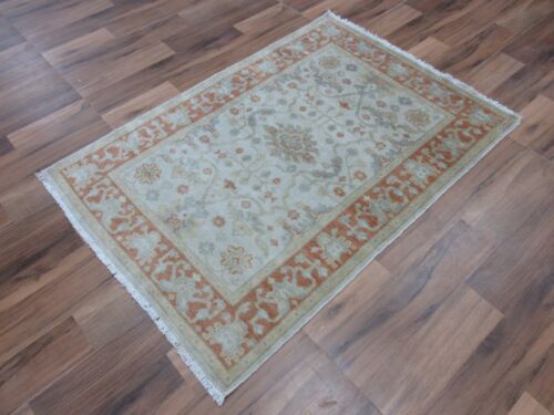 Oriental Rug Handmade Traditional Oushak Wool Rug – Soft Muted Tones, 3X5 ft - Picture 4 of 9