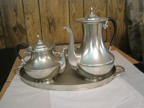 VINTAGE REINES ZINN EDELTIN 5-TEILIGES SERVIERTEE SET ECHTES ZINN CK HOLLAND - Bild 3 von 24