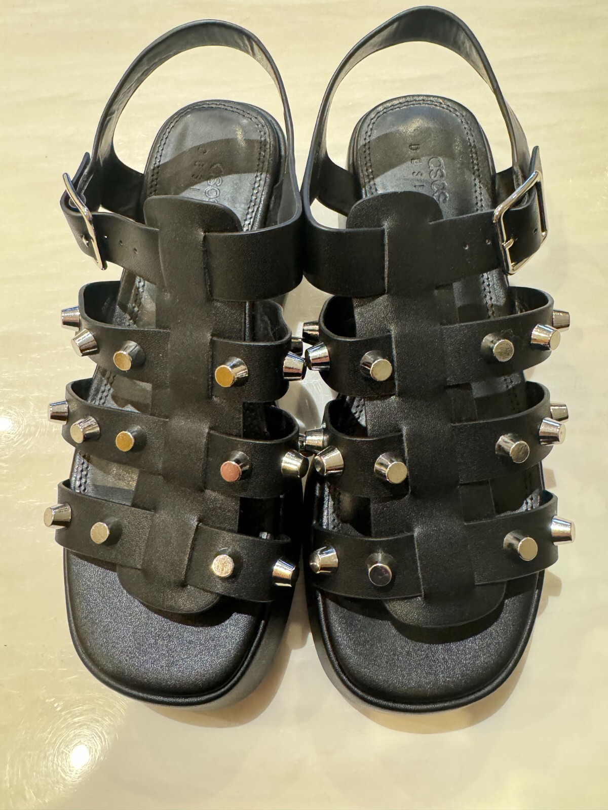 APL asos black sandals size 5