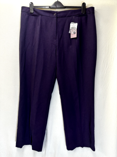 Edinburgh Woollen Mill Women's Trousers Waist 42" Leg 29" Purple Polyester - Picture 1 of 23