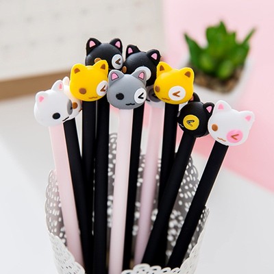 12Pcs Cute Kawaii cute Funny Cartoon bear Lot Novelty pen Stationery Gel Ink Pen