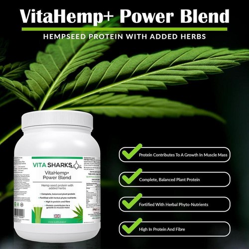 VitaHemp+ Power Blend Hemp Seed Protein Powder Shake with Essential Amino Acids - Picture 2 of 8
