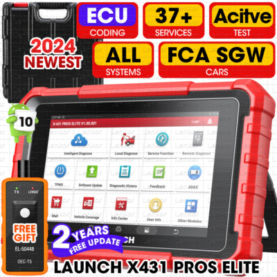 LAUNCH X431 Pros Elite V+ Pro3S+ Bidirectional Car Diagnostic Scanner Key Coding
