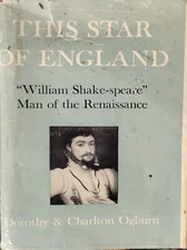 This Star Of England "William Shake-speare" Man Of The Renaissance Ogburn...