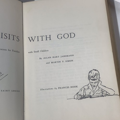 Mid Century Christian Book "Little Visits With God" 1960 Hardcover book 7th Prt - Foto 12 di 12