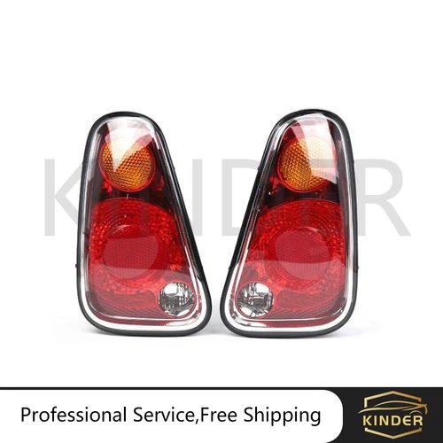 Pair Red Rear Tail Light Housing Replacement For 04-06 Mini Cooper R50 R52 R53