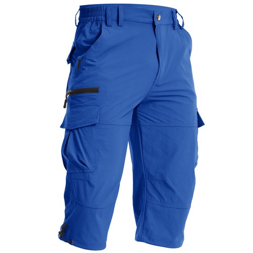 Pantalones cortos de carga para hombre 7 bolsillos secado rápido informales trabajo senderismo deporte 3/4 pantalones largos - Imagen 11 de 137