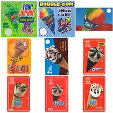 Lot of 9 Blue Bunny, Good Humor Cones Ice Cream Truck Stickers Decals