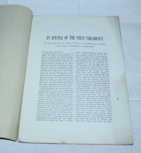 An Epistle of the First Presidency | *1886* LDS General Conference John Taylor - Picture 2 of 5