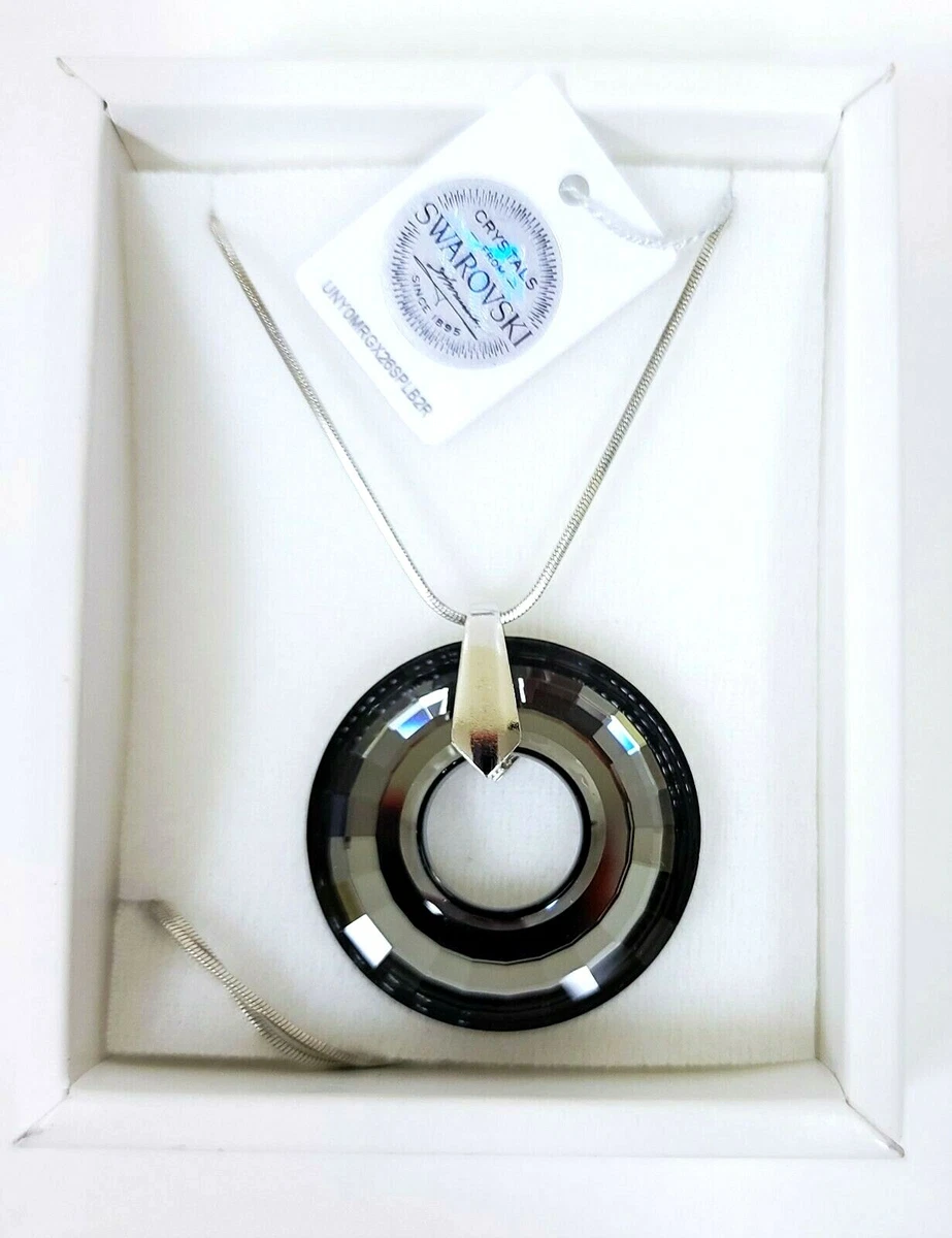 MAREA SILVER GRAY HOLLOW CIRCLE GENUINE SWAROVSKI CRYSTAL CHAIN