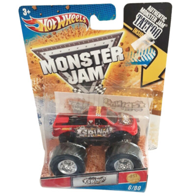 Hot Wheels Monster Jam GRINDER Red Truck 1:64 1st Editions 2010