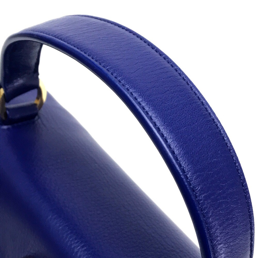 SAINT LAURENT PARIS Mini Muse Two 2WAY Hand Bag Leather Blue | eBay