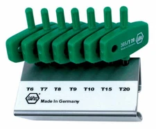 Wiha Tools 36590 Torx® Wing Handle 7 Piece Set in Metal Stand