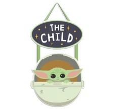 Star Wars - “The Child” Baby Yoda Wooden Plaque Hanging 10” X 6.5”