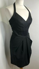 Guess by Marciano black tuxedo halter neck party cocktail dress 44 US 8 12 VGC