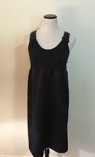 SIMPLY VERA Vera Wang Cocktail Blue-Black Evening Dress size 12 Beaded Neckline