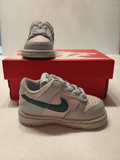 Nike Dunk Low TDE Football Grey/Mineral Teal size 4c Toddler FD 1233