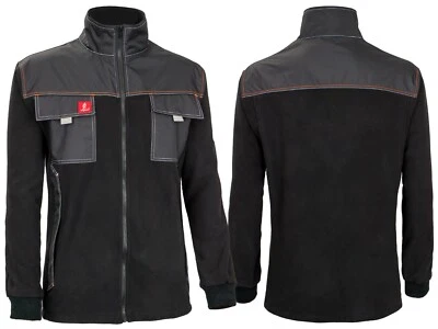 URGENT Neu Outdoor Vliesarbeitsjacke Arbeitsjacke Herren Vliesjacke schwarz (U-POL-B)