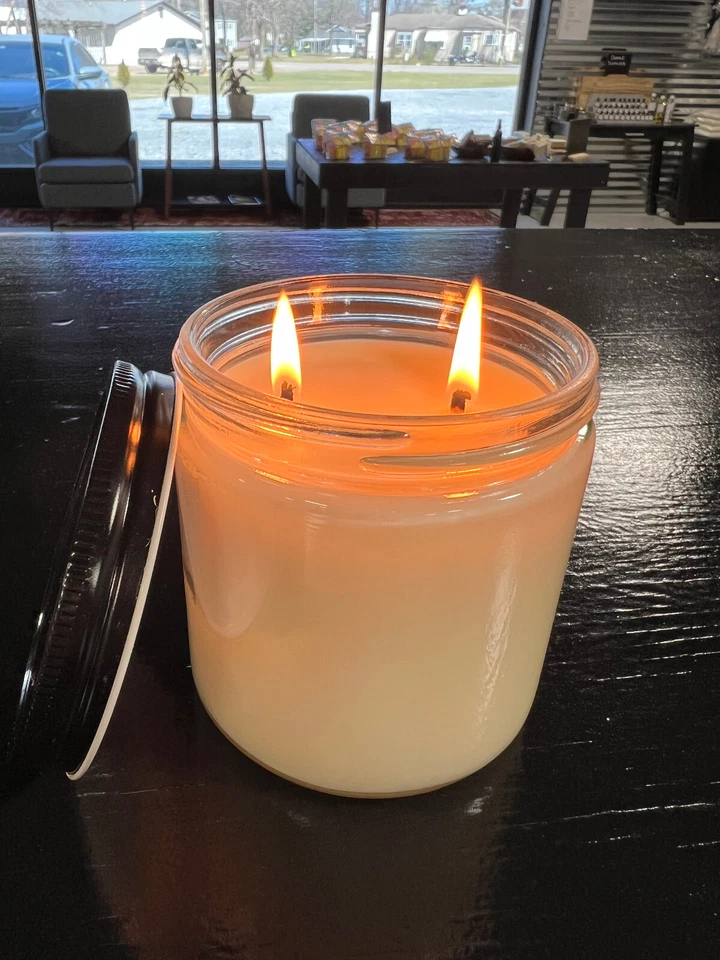 16 oz Salsa Jar Soy Wax Candle, Double Wicked, Strong Scented, Heavenly Scents - Image 2 of 4