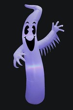 USED 8 Foot Halloween Inflatable Ghost Yard Art Decoration Three Color LED Light
