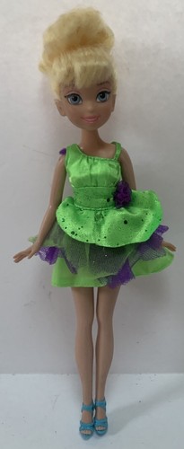 Jakks Pacific 2010 Disney TINKERBELL 9" Fashion Doll Green Purple Dress