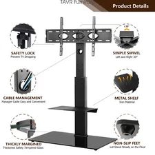 Fashion Swivel Floor TV Stand with Mount for 32-65 inch LCD LED OLED TV