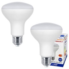 2 x Dimmable 10W R80 LED E27 Replacment for Reflector R80 Light Bulb warm white 