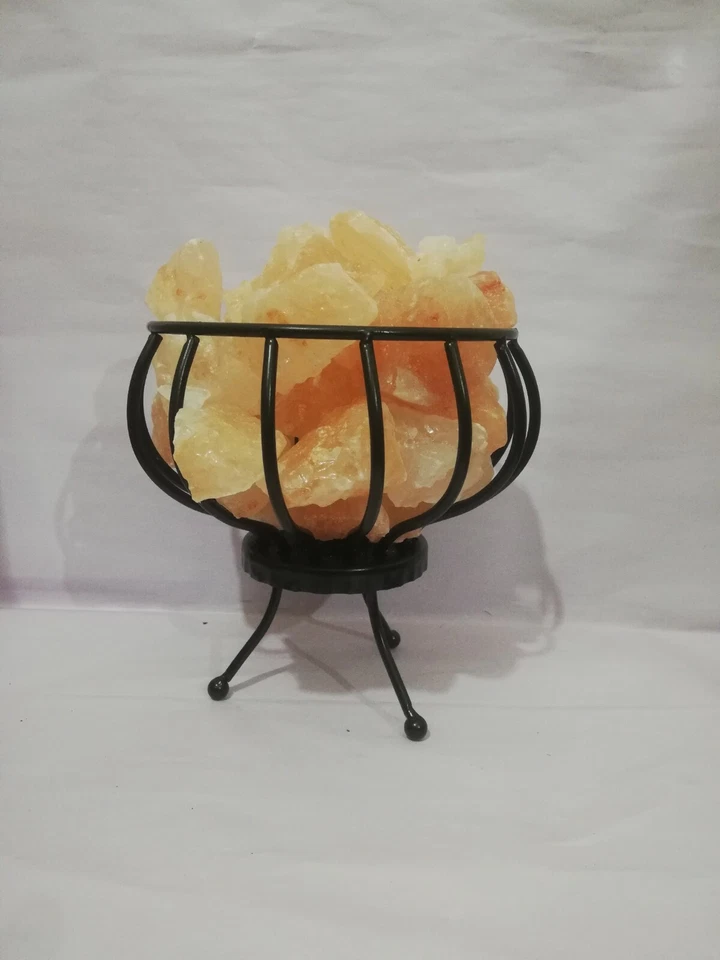 Nueva lámpara de sal artesanal que cambia de color para portátil funciona con cargador de móvil, también Foto 4 de 4