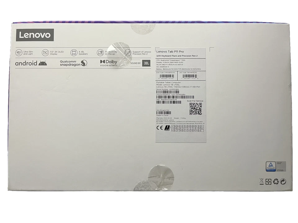 LENOVO TABLET TAB P11 PRO 6GB 128GB 4G LTE WIFI + TASTIERA + PRECISION PEN 2 - Immagine 3 di 3