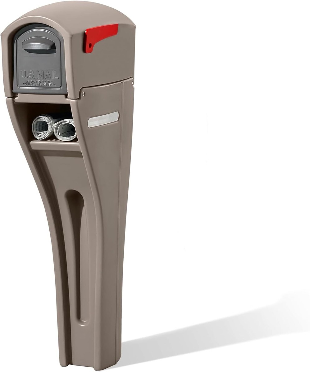 Mail Master Streamline Mocha OverPost Mounted Plastic Mailbox Mail Master Streamline Mocha OverPost Mounted Plastic Mailbox