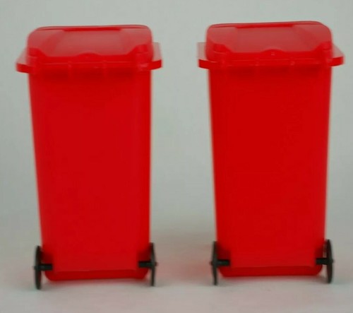 Mini Curbside Recycle Bin & Trashcan Pencil Cup Holder Set of 2- 5.5 inches Red - Picture 12 of 12