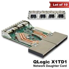 Lot of 10 Dell QLogic QL41164 Quad-Port 10GbE RJ-45 Network Daughter Card X1TD1