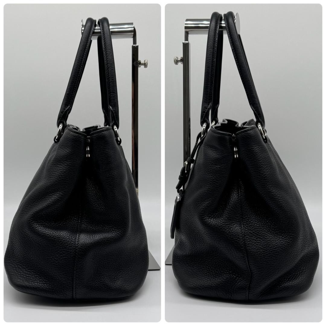 PRADA Triangular Logo 2 Way Leather Shoulder Hand… - image 3