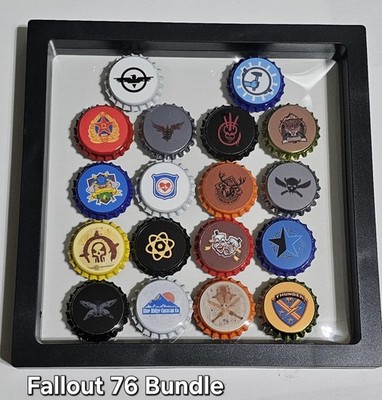 Fallout 76 Inspired Bottlecaps 18 Cap Bundle 7x7 Frame *Handmade*