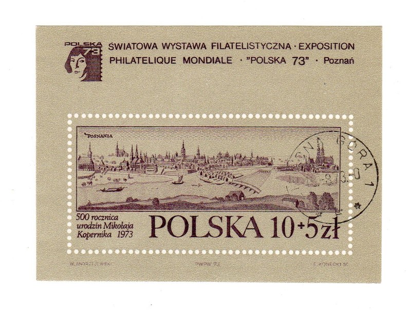POLAND (1973) WORLD POSTAGE STAMP EXPO - POLSKA '73 - Souvenir Sheet (used) 1