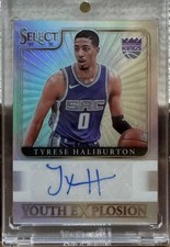 Tyrese Haliburton 2020-21 Panini Select Rookie Auto Silver Prizm Kings Indiana