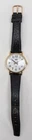 Vintage Timex Watch 34mm Indiglo Gold Tone Leather Band 2000 Needs Battery