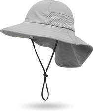 Toddler Kids Girls Boys Sun Hat Summer UPF 50 Protection Caps Wide Brim Neck Fl