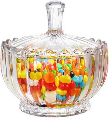 Zuckerdose Glas mit Deckel Bonbonservierer Crystal Candy Bonbonglas